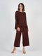 Ciara 7/8 Length Bamboo Culotte Pant | Burgundy by Lou Lou Australia. Australian Art Prints, Gifts, Fashion and Homewares. Green Door Decor. www.greendoordecor.com.au