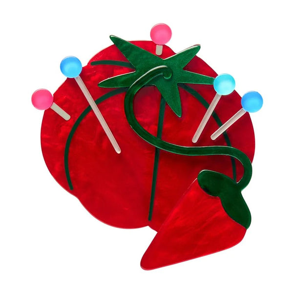 Classic Pin Cushion Brooch | Erstwilder. Australian Art Prints, Gifts, Fashion and Homewares. Green Door Decor. www.greendoordecor.com.au