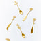 Flora Leaves Teaspoon | Brushed Gold By Bonnie and Neil . Australian Art Prints and Homewares. Green Door Decor. www.greendoordecor.com.au