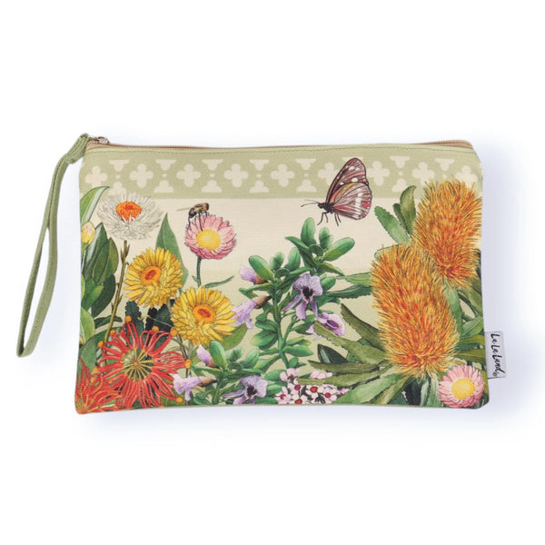 Clutch Purse | Botanical Blooms Flowers by La La Land. Australian Art Prints and Homewares. Green Door Decor. www.greendoordecor.com.au