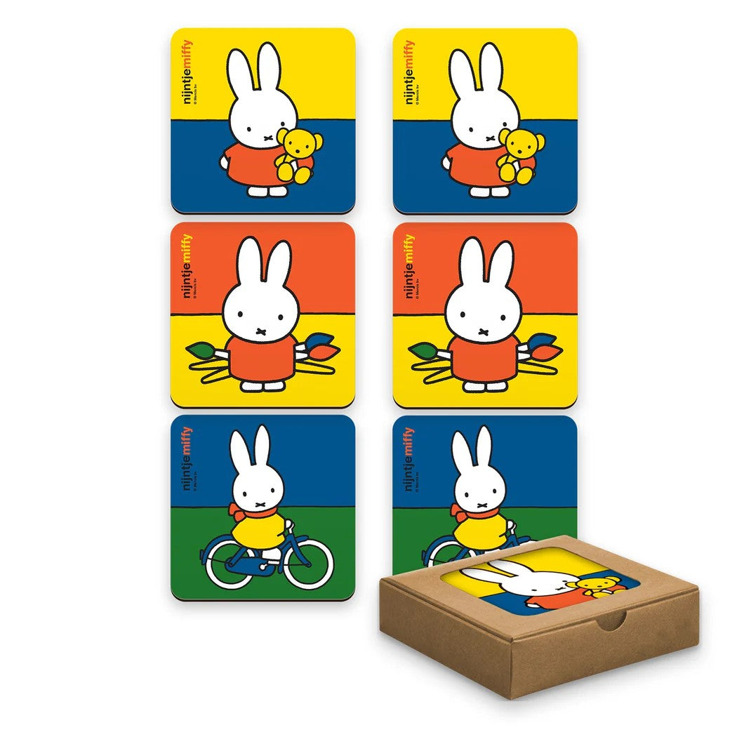 Coaster Set | Miffy Colours | Green Door Decor. Australian Art Prints and Homewares. Green Door Decor. www.greendoordecor.com.au
