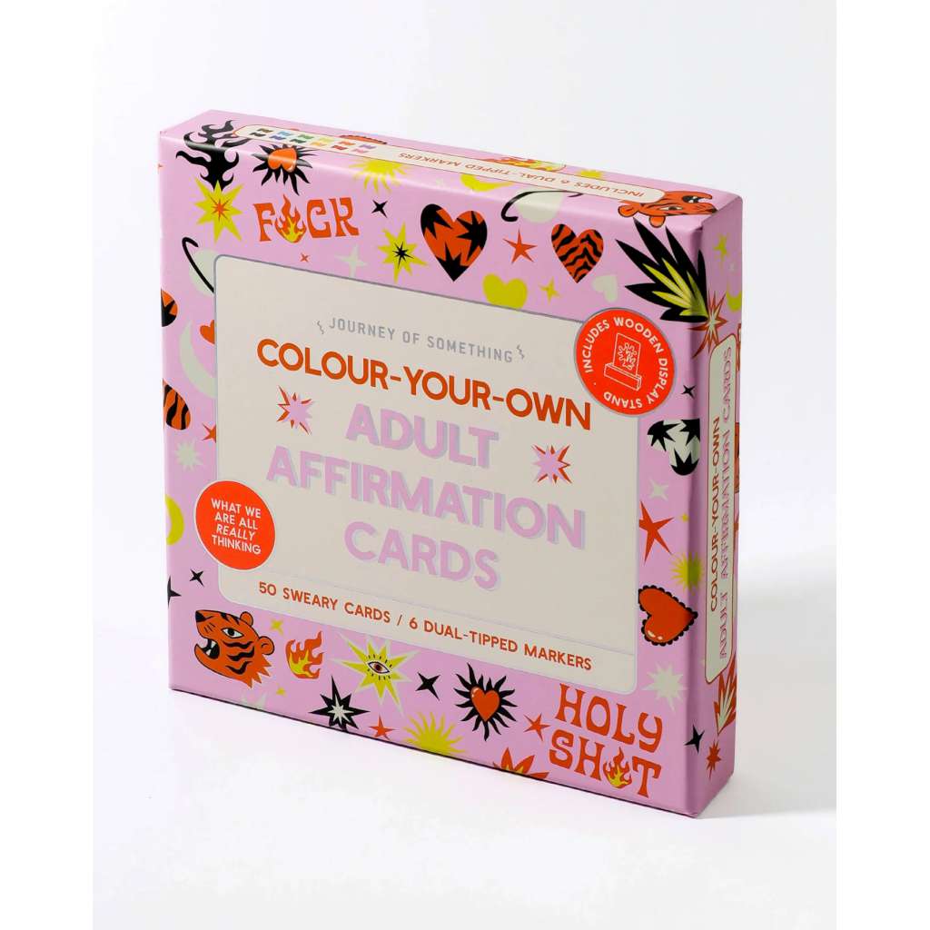 Colour Your Own Adult Affirmation Cards by Journey Of Something. Australian Art Prints and Homewares. Green Door Decor. www.greendoordecor.com.au