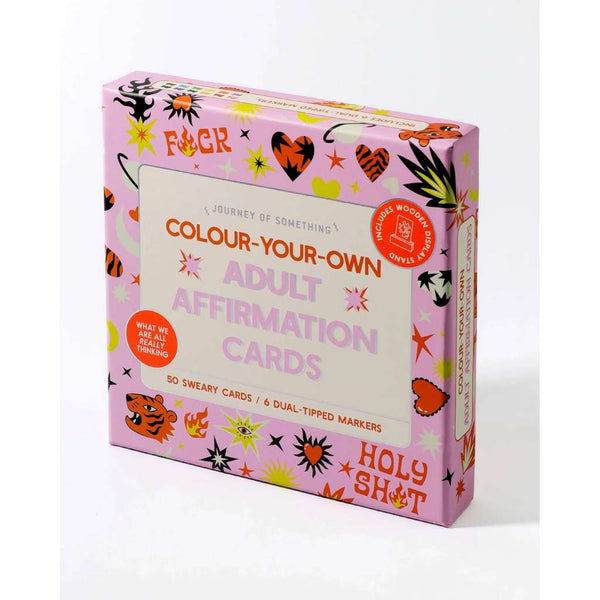 Colour Your Own Adult Affirmation Cards by Journey Of Something. Australian Art Prints and Homewares. Green Door Decor. www.greendoordecor.com.au