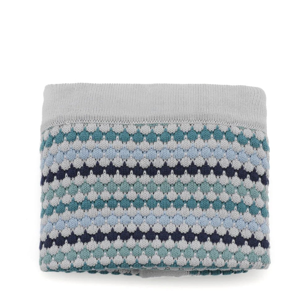 Confetti Stripe Baby Blanket | Blue by Nana Huchy. Australian Art Prints, Gifts, Fashion and Homewares. Green Door Decor. www.greendoordecor.com.au