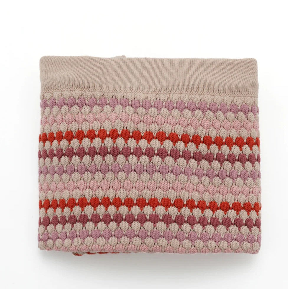 Confetti Stripe Baby Blanket | Pink by Nana Huchy. Australian Art Prints, Gifts, Fashion and Homewares. Green Door Decor. www.greendoordecor.com.au