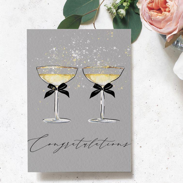 Congratulations | Greeting Card by Susan Kerian Fashion Illustrator. Australian Art Prints and Homewares. Green Door Decor. www.greendoordecor.com.au