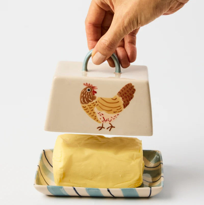 Coop Butter Dish by Jones and Co. Australian Art Prints and Homewares. Green Door Decor. www.greendoordecor.com.au