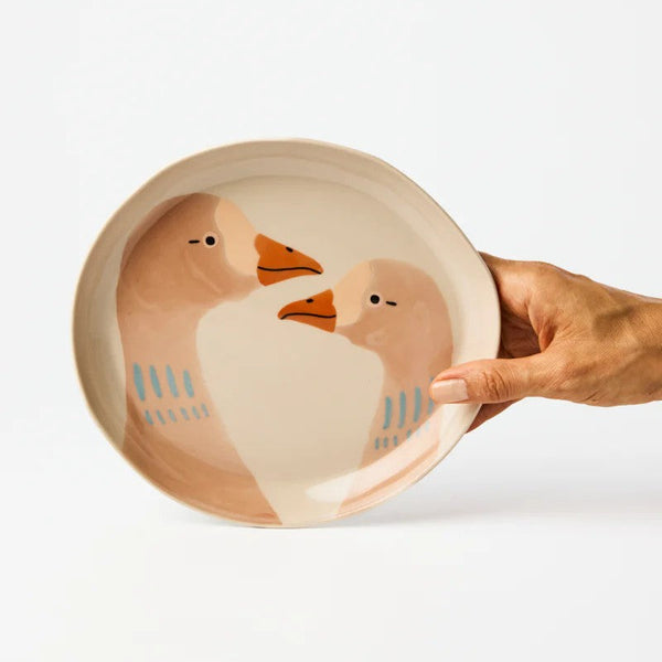 Coop Oatmeal Plate by Jones and Co. Australian Art Prints and Homewares. Green Door Decor. www.greendoordecor.com.au