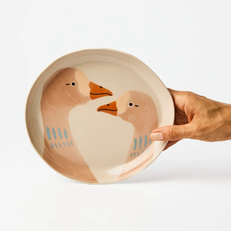 Coop Oatmeal Plate by Jones and Co. Australian Art Prints and Homewares. Green Door Decor. www.greendoordecor.com.au