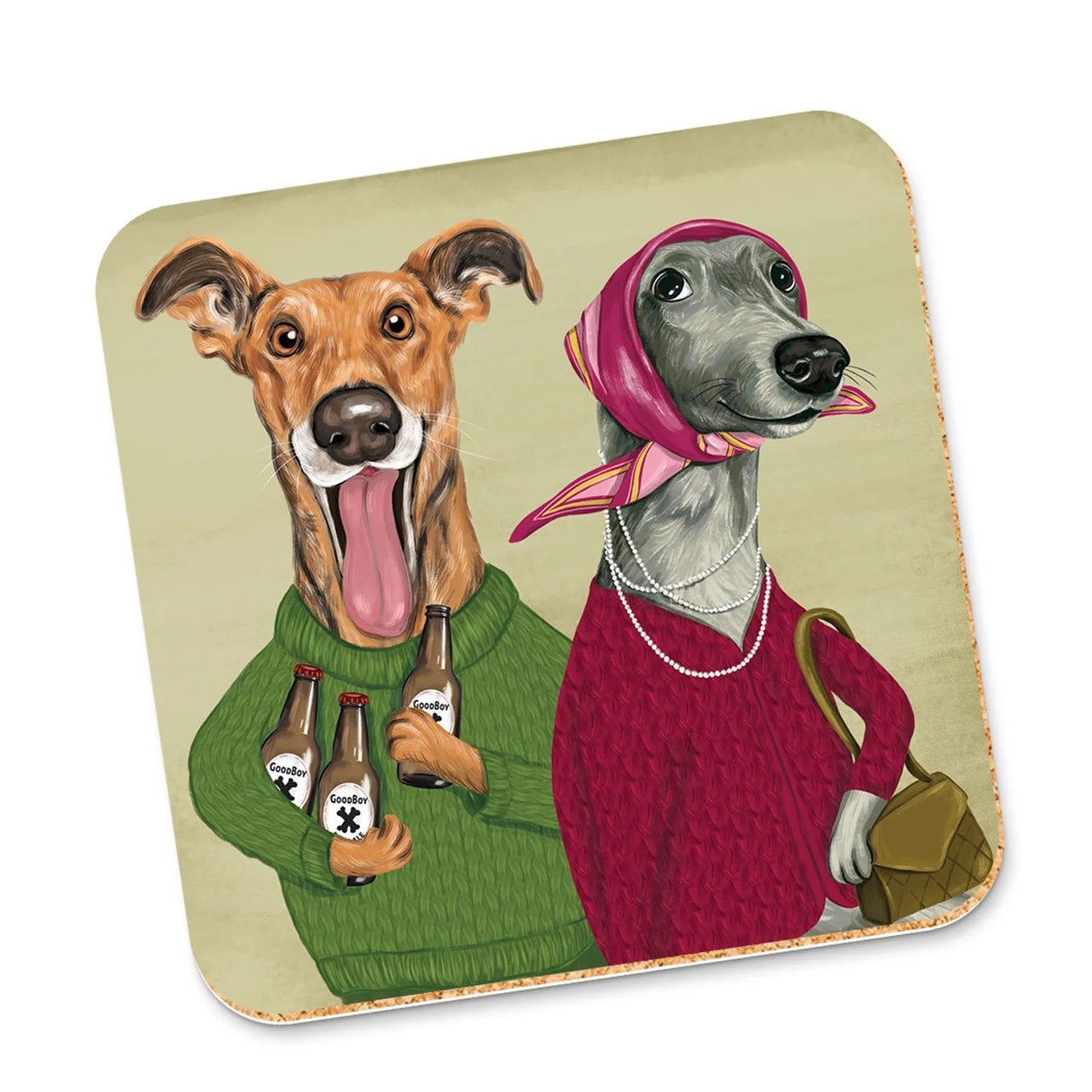 Corky Coaster | Family Portrait by La La Land. Australian Art Prints, Gifts, Fashion and Homewares. Green Door Decor. www.greendoordecor.com.au