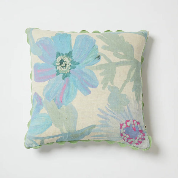 Cornflower Blue Cushion | 60cm by Bonnie and Neil. Australian Art Prints and Homewares. Green Door Decor. www.greendoordecor.com.au