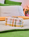 Cosmetic Bag | Golden Hour Checked by La La Land. Australian Art Prints, Fashion and Homewares. Green Door Decor. www.greendoordecor.com.au