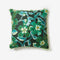 Cosmos Green Cushion | 50cm by Bonnie and Neil. Australian Art Prints and Homewares. Green Door Decor. www.greendoordecor.com.au