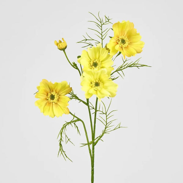 Faux Flower | Cosmos Spray Yellow 64cm by Florabelle. Australian Art Prints, Gifts, Fashion and Homewares. Green Door Decor. www.greendoordecor.com.au