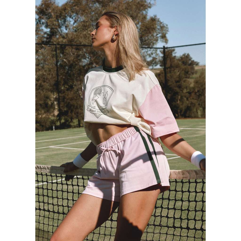 'Cowboy Tennis' Box Tee | FAR MER. by Whitney by Whitney Spicer Art. Australian Art Prints, Fashion and Homewares. Green Door Decor. www.greendoordecor.com.au