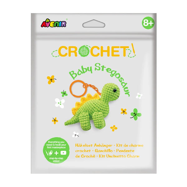 Crochet Keychain | Baby Stegosaur | Avenir. Australian Art Prints, Gifts, Fashion and Homewares. Green Door Decor. www.greendoordecor.com.au