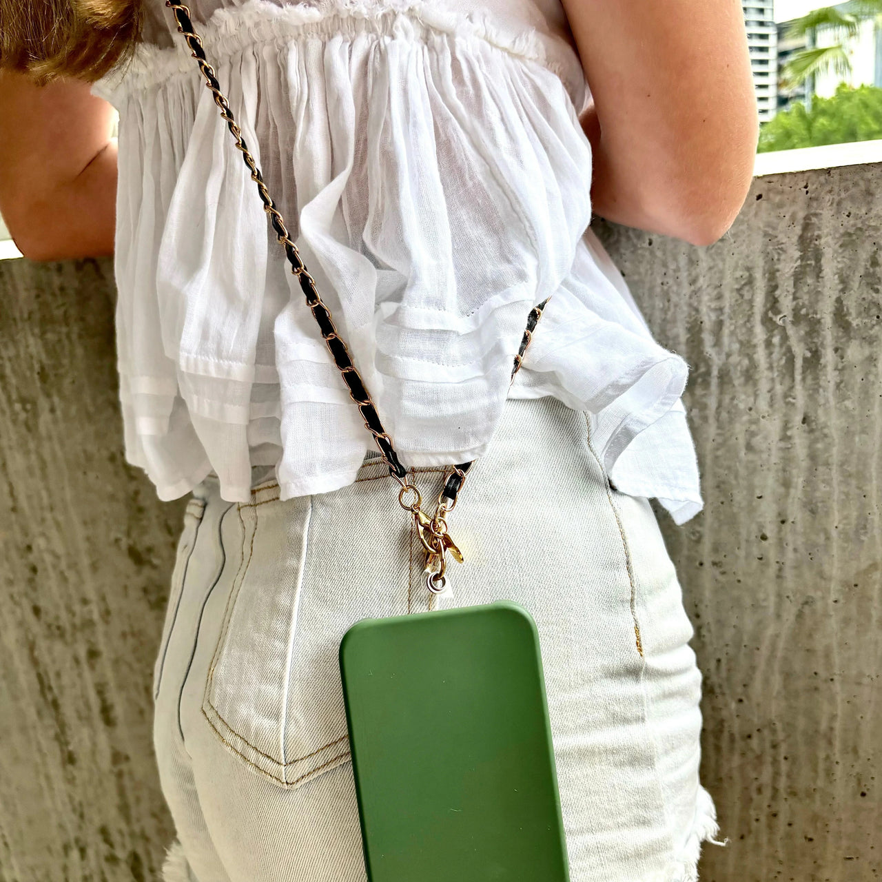 Cross Body Phone Strap | Coco Black by Salty Safari by Noose Living. Australian Art Prints and Homewares. Green Door Decor. www.greendoordecor.com.au