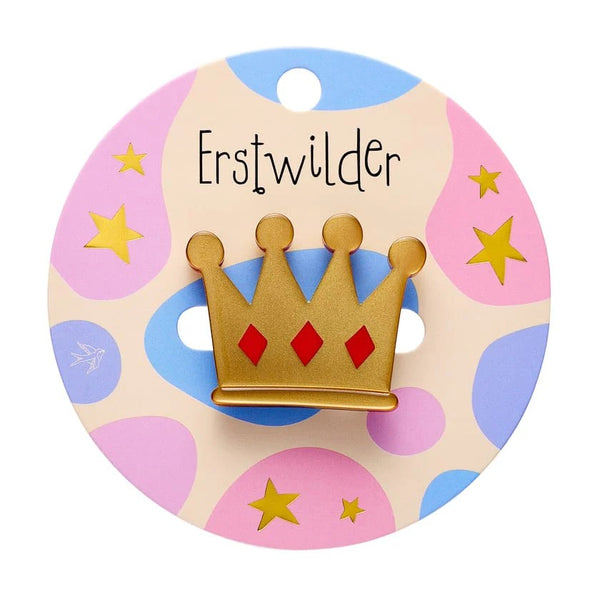 Crown Simplified Mini Brooch | Erstwilder. Australian Art Prints, Gifts, Fashion and Homewares. Green Door Decor. www.greendoordecor.com.au