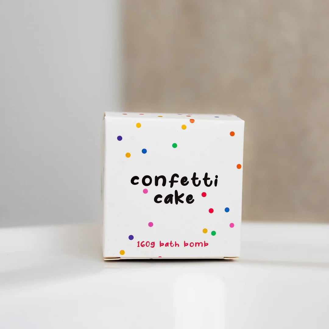 Cube Bath Bomb | Confetti Cake by Wild Emery. Australian Art Prints, Fashion and Homewares. Green Door Decor. www.greendoordecor.com.au
