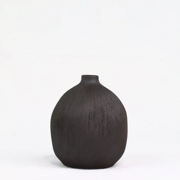 'Cucumis' Small Vase | Black by Roshi. Australian Art Prints, Fashion and Homewares. Green Door Decor. www.greendoordecor.com.au