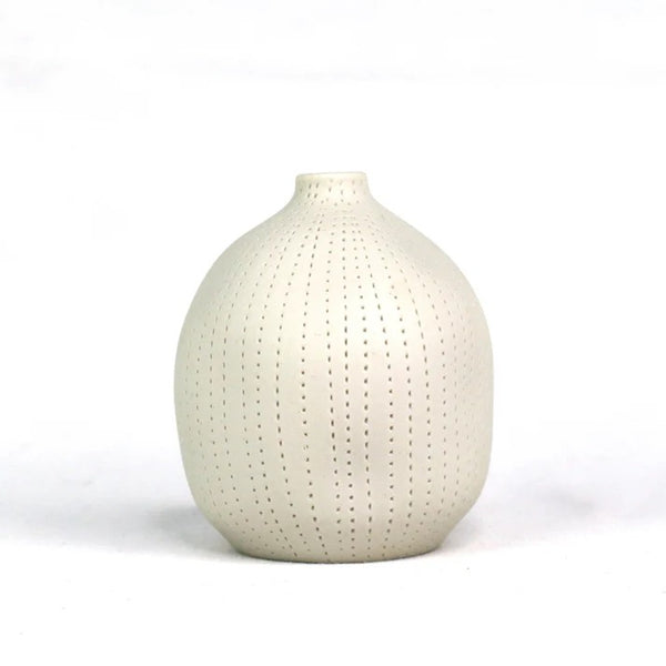 'Cucumis' Small Vase | White by Roshi. Australian Art Prints, Fashion and Homewares. Green Door Decor. www.greendoordecor.com.au