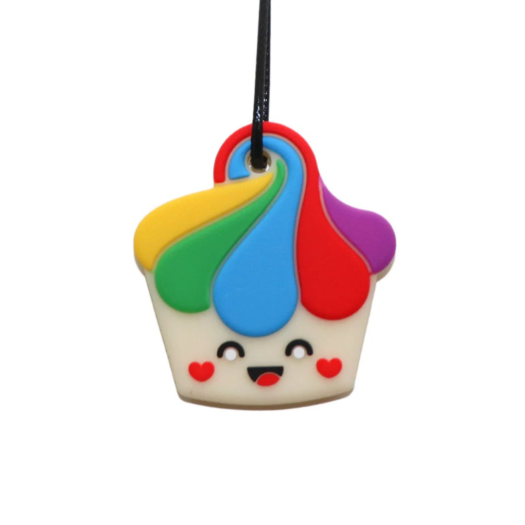 Silicone Cupcake Pendant | Rainbow by Jellystone Designs. Australian Art Prints, Gifts, Fashion and Homewares. Green Door Decor. www.greendoordecor.com.au