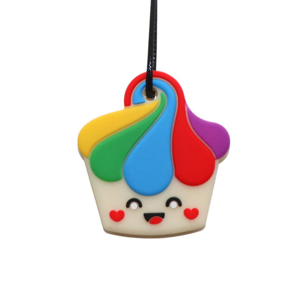 Silicone Cupcake Pendant | Rainbow by Jellystone Designs. Australian Art Prints, Gifts, Fashion and Homewares. Green Door Decor. www.greendoordecor.com.au