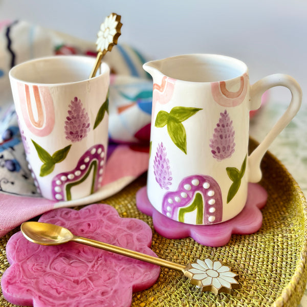 Mini Ceramic Jug | Lupin by Aflora Australian Art Prints and Homewares. Green Door Decor. www.greendoordecor.com.au