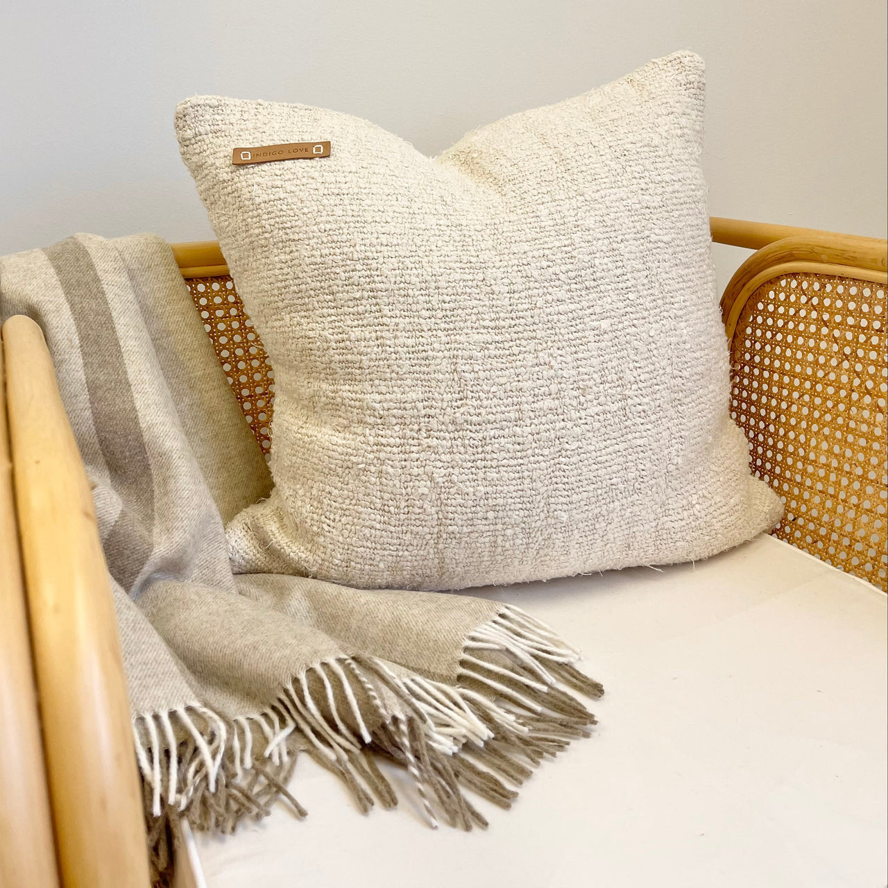 'Haini' Cushion by Indigo Love Collectors. Australian Art Prints and Homewares. Green Door Decor. www.greendoordecor.com.au