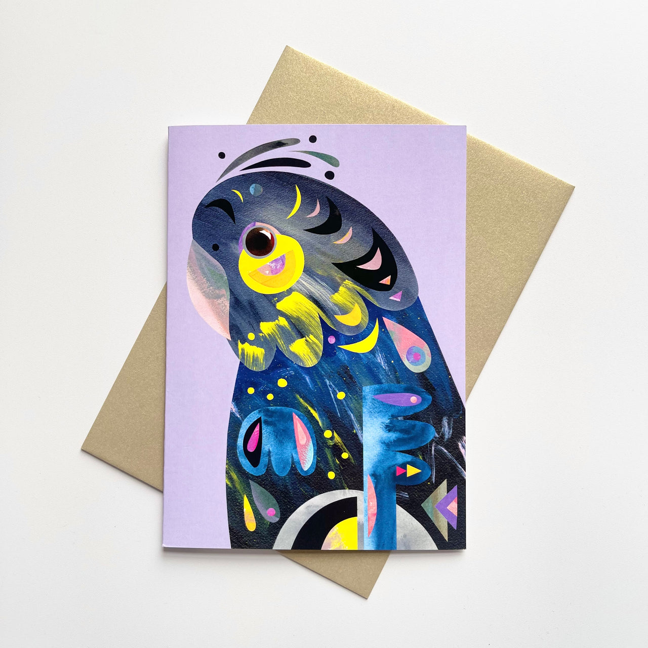 Glossy Black Cockatoo Greeting Card | Pete Cromer