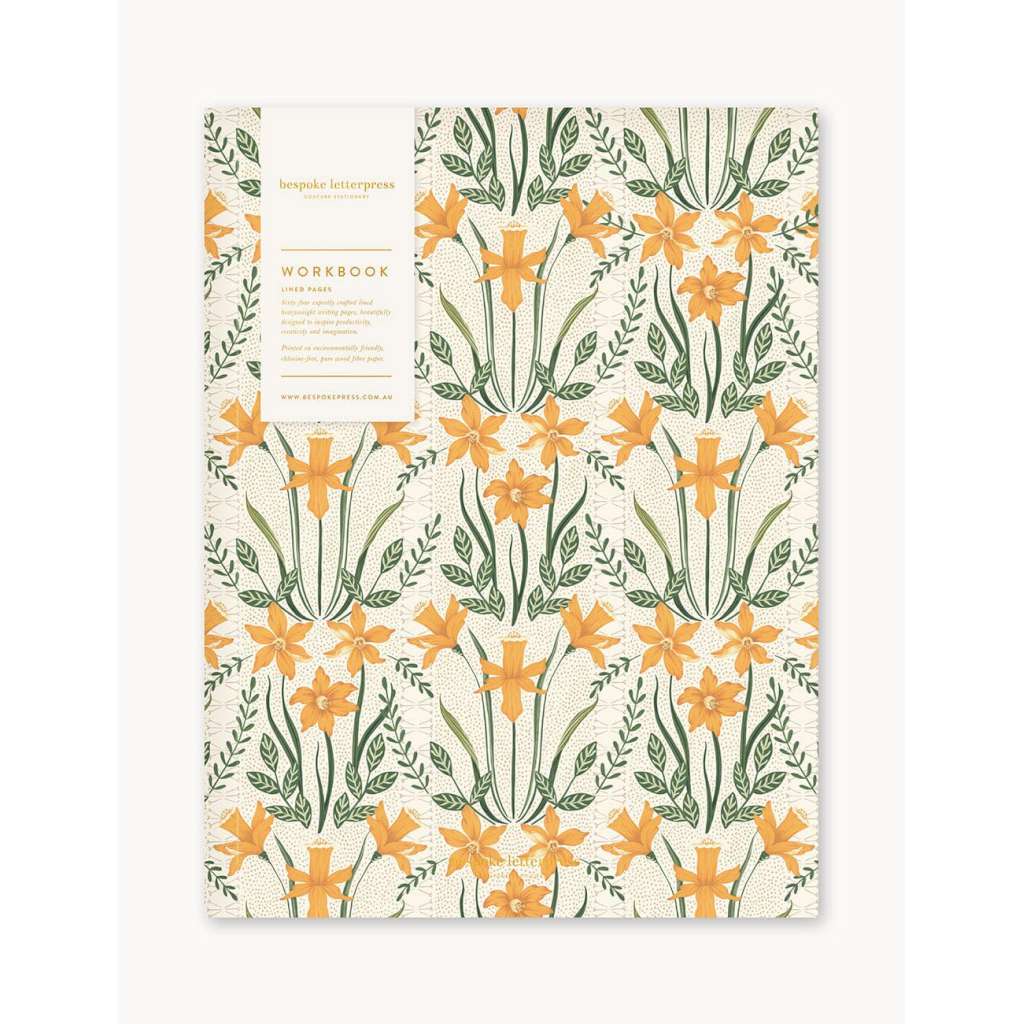 Workbook | Daffodil by Bespoke Letterpress. Australian Art Prints and Homewares. Green Door Decor. www.greendoordecor.com.au