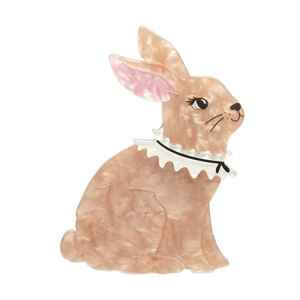 Dainty Bunny Brooch | Erstwilder X Fleur Harris. Australian Art Prints and Homewares. Green Door Decor. www.greendoordecor.com.au