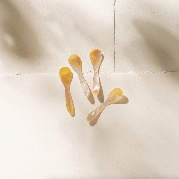 Dalia Mother of Pearl Spoon Set | 9.5cm by Inartisan. Australian Art Prints, Gifts, Fashion and Homewares. Green Door Decor. www.greendoordecor.com.au