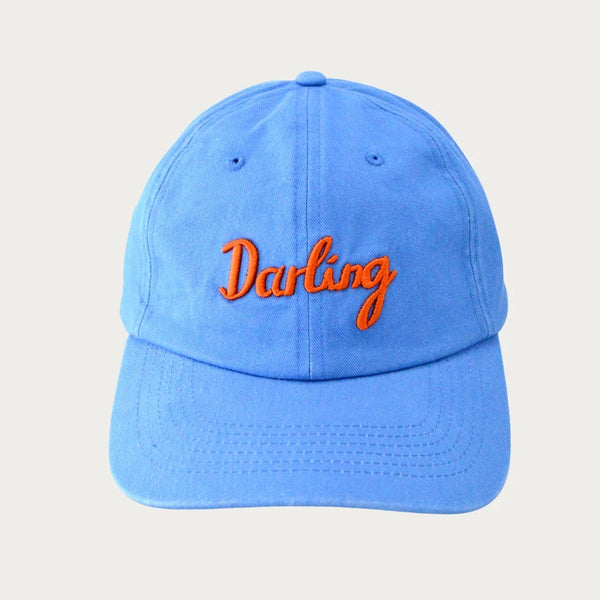 'Darling' Cap - Blue/Orange | FAR MER. by Whitney | Whitney Spicer Art. Australian Art Prints, Gifts, Fashion and Homewares. Green Door Decor. www.greendoordecor.com.au