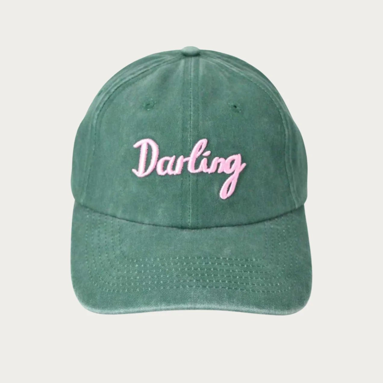'Darling' Cap - Green/Pink | FAR MER. by Whitney | Whitney Spicer Art. Australian Art Prints, Gifts, Fashion and Homewares. Green Door Decor. www.greendoordecor.com.au