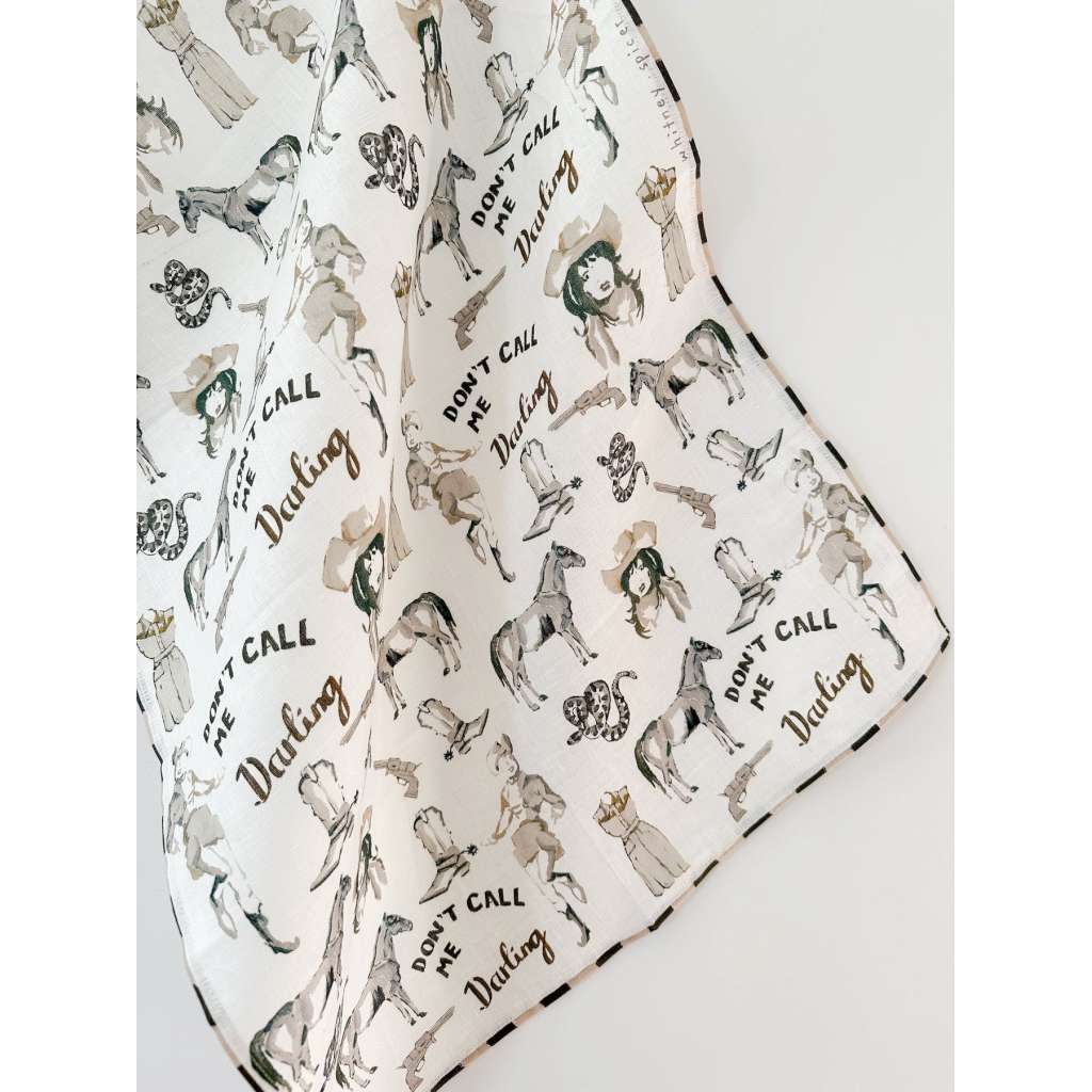 Darling Linen Tea Towel | Whitney Spicer Art. Australian Art Prints and Homewares. Green Door Decor. www.greendoordecor.com.au