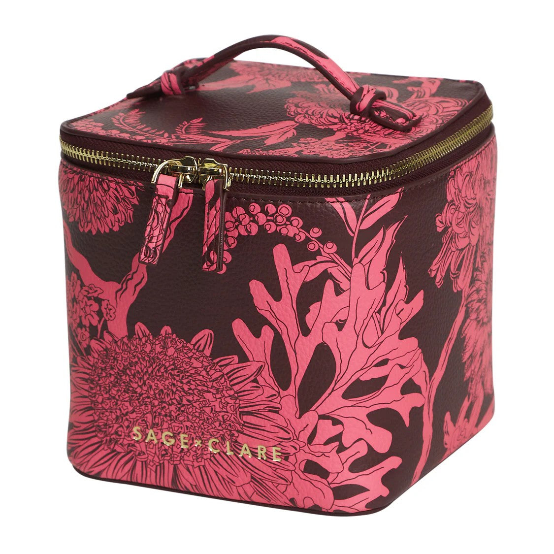 'Delphine' Small Vanity Case | Garnet by Sage and Clare. Australian Art Prints and Homewares. Green Door Decor. www.greendoordecor.com.au