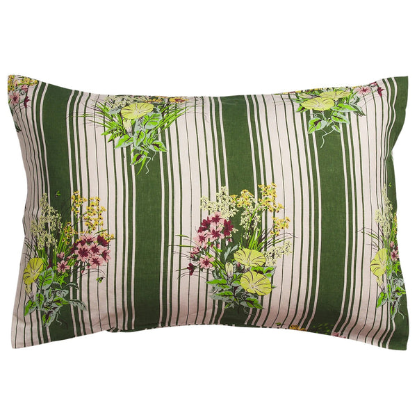 'Dempsey' Linen Standard Pillowcase Set | Hunter Green by Sage and Clare. Australian Art Prints, Gifts, Fashion and Homewares. Green Door Decor. www.greendoordecor.com.au