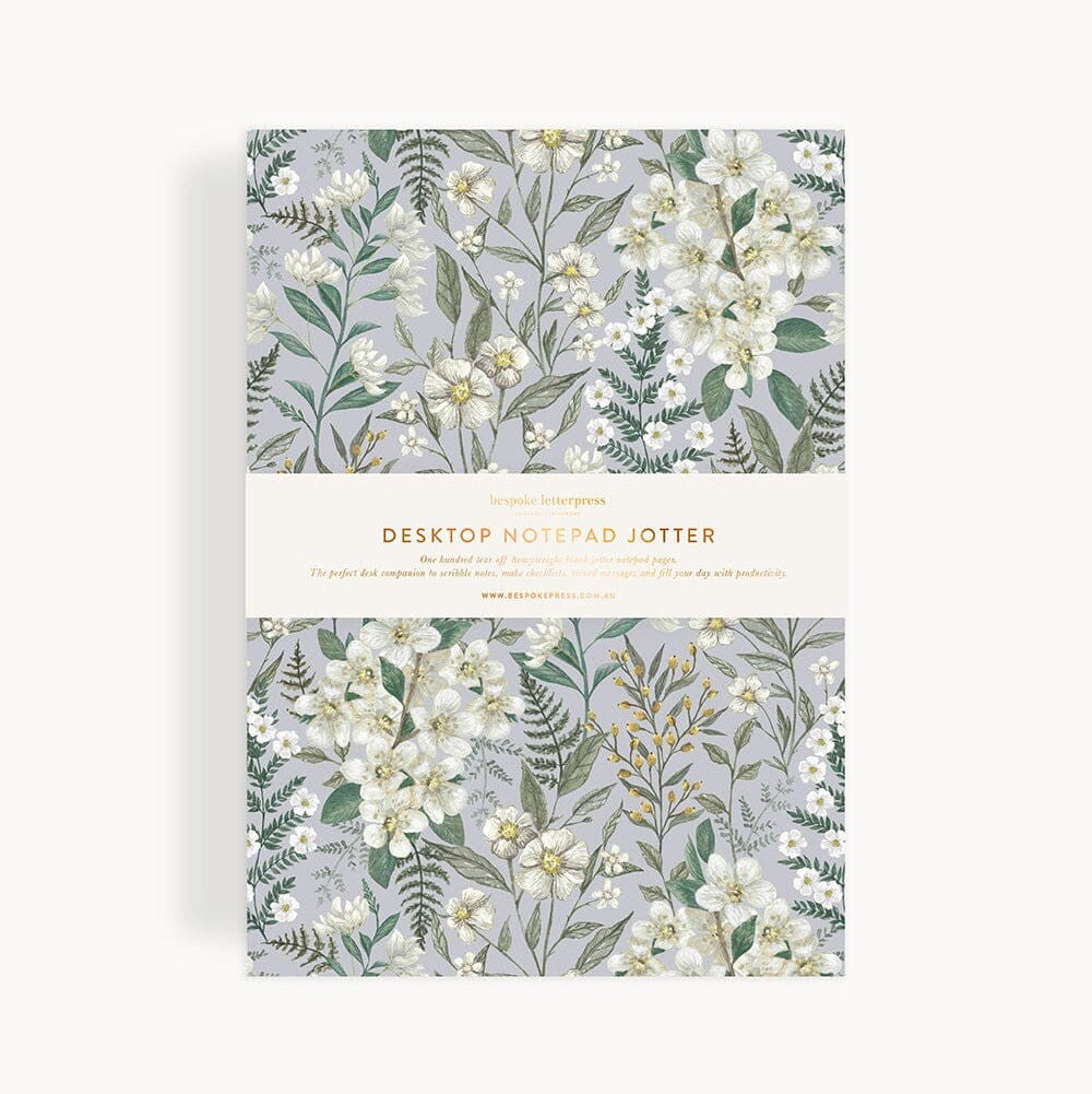 Notepad Jotter | Ivory Garden by Bespoke Letterpress. Australian Art Prints, Gifts, Fashion and Homewares. Green Door Decor. www.greendoordecor.com.au