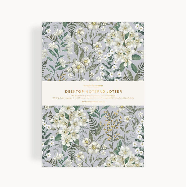 Notepad Jotter | Ivory Garden by Bespoke Letterpress. Australian Art Prints, Gifts, Fashion and Homewares. Green Door Decor. www.greendoordecor.com.au