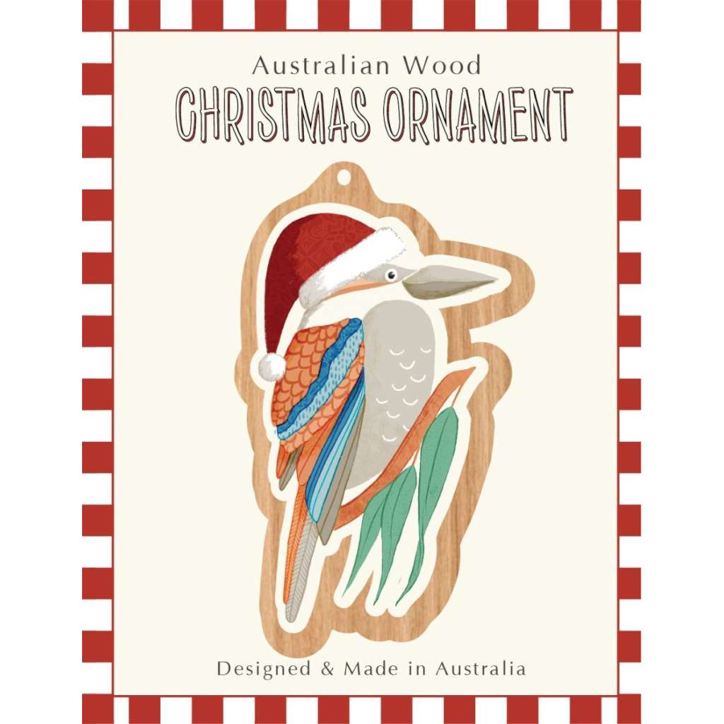 Die Cut Wooden Christmas Ornament | Kookaburra by Aero Images. Australian Art Prints, Fashion and Homewares. Green Door Decor. www.greendoordecor.com.au