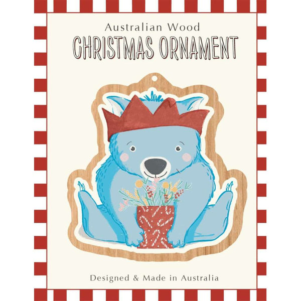 Die Cut Wooden Christmas Ornament | Wombat by Aero Images. Australian Art Prints, Fashion and Homewares. Green Door Decor. www.greendoordecor.com.au