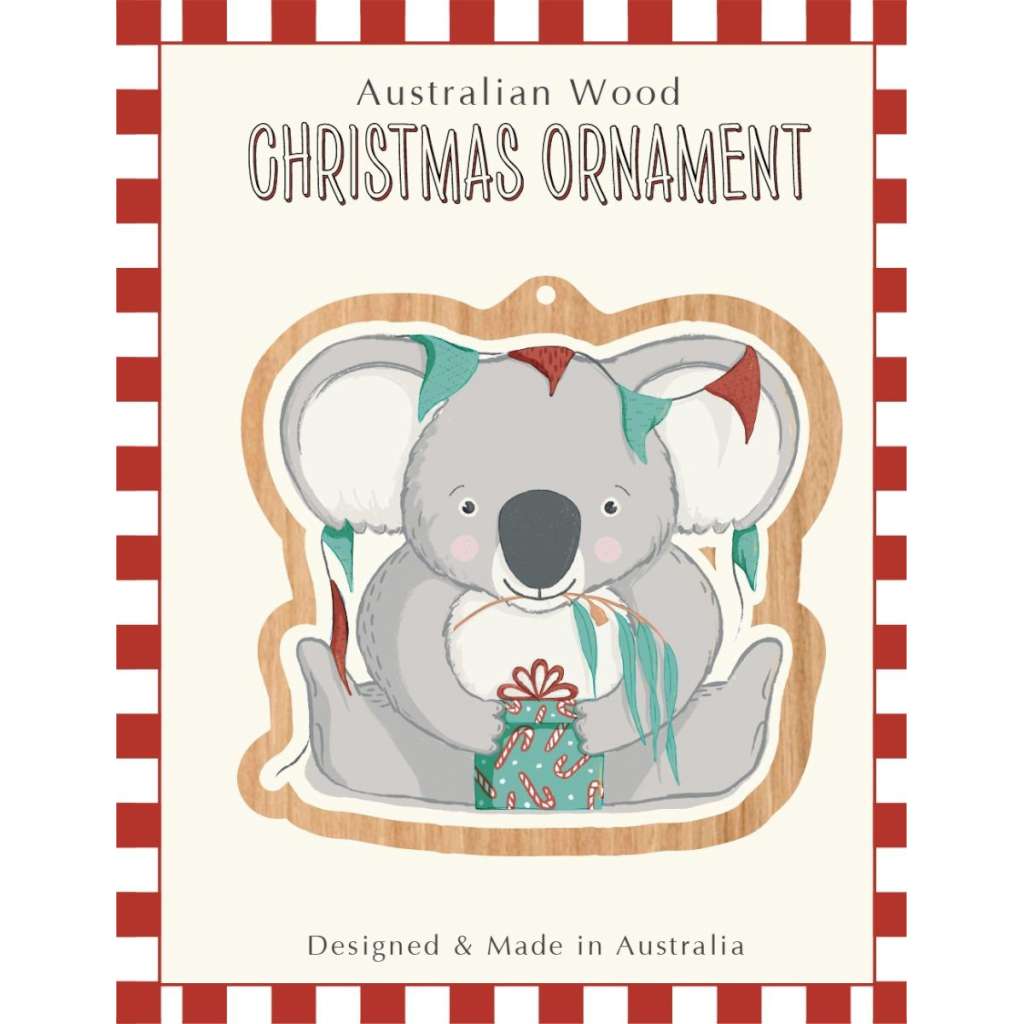 Die Cut Wooden Christmas Ornament | Koala by Aero Images. Australian Art Prints, Fashion and Homewares. Green Door Decor. www.greendoordecor.com.au