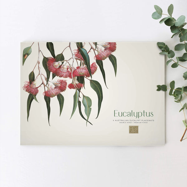 Eucalyptus Dining Placemats by Bell Art. Australian Art Prints and Homewares. Green Door Decor. www.greendoordecor.com.au