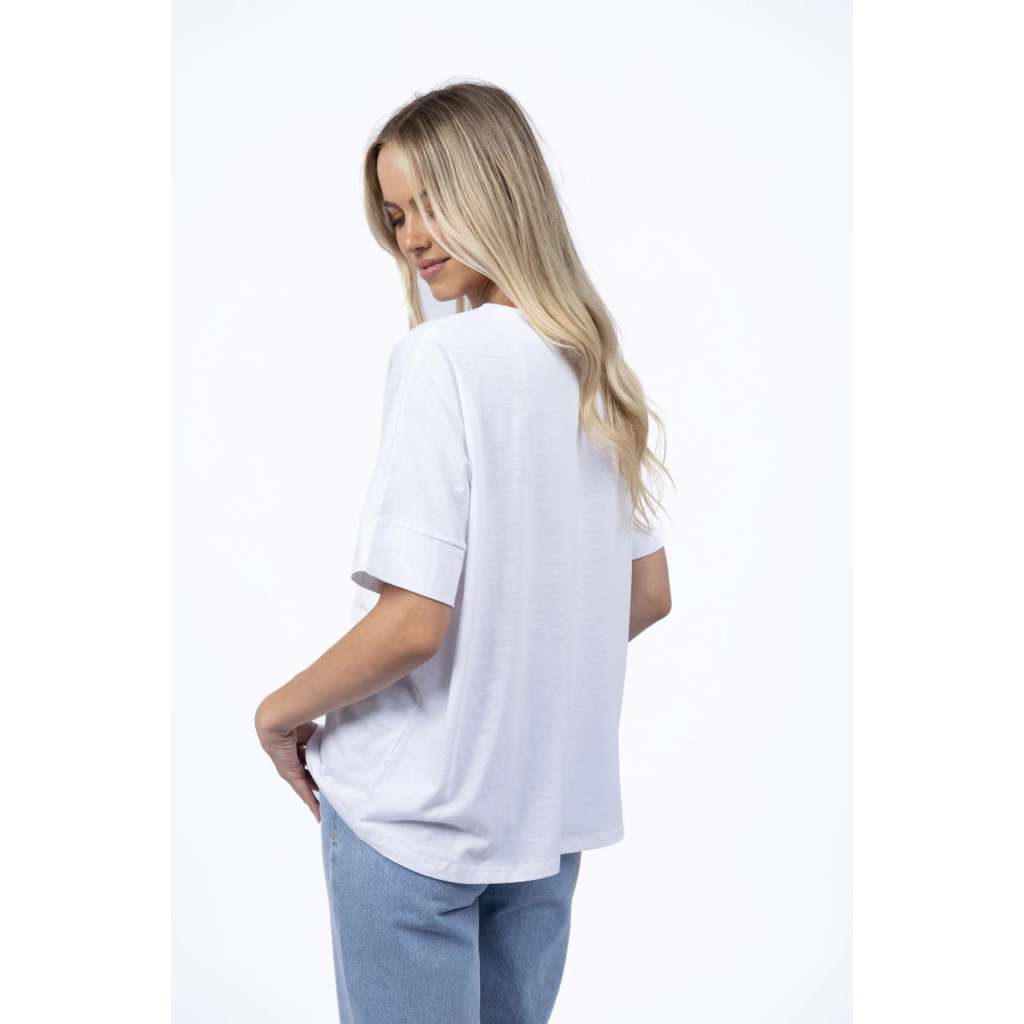 Dippy Tee | White by Humidity Lifestyle. Australian Art Prints and Homewares. Green Door Decor. www.greendoordecor.com.au