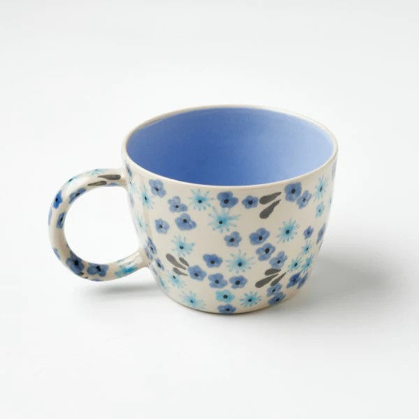 Ditsy Periwinkle Mug by Jones and Co. Australian Art Prints and Homewares. Green Door Decor. www.greendoordecor.com.au