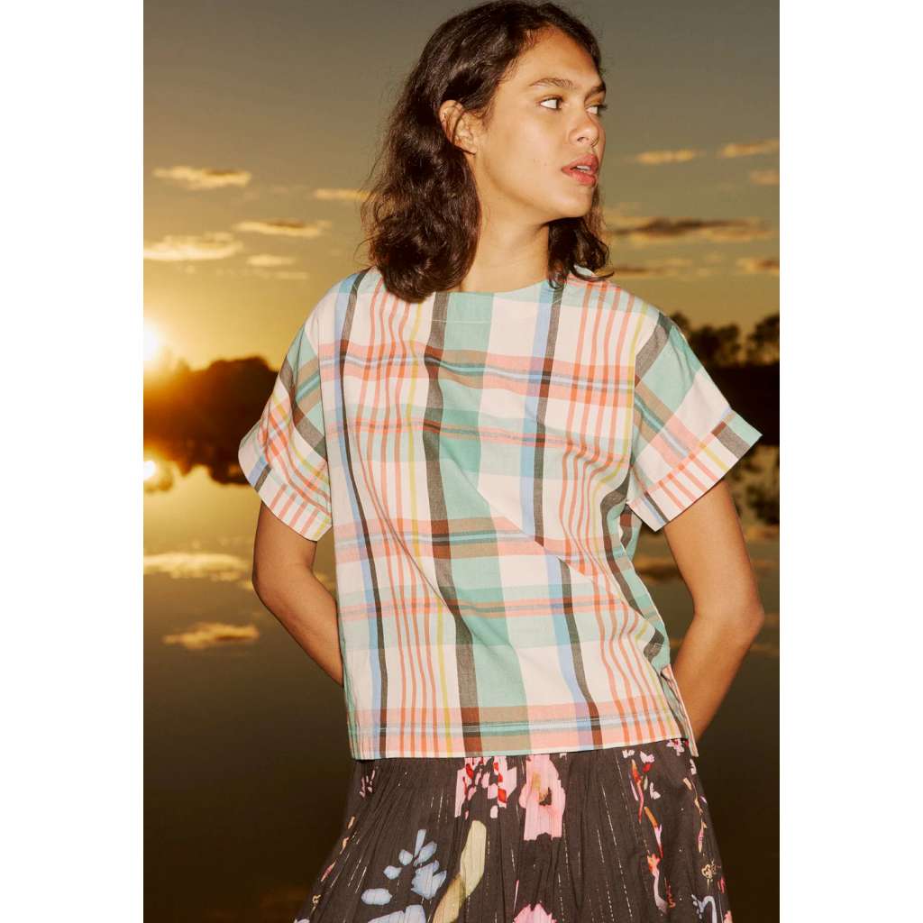 Dolman Top | Summer Check by Nancybird. Australian Art Prints and Homewares. Green Door Decor. www.greendoordecor.com.au