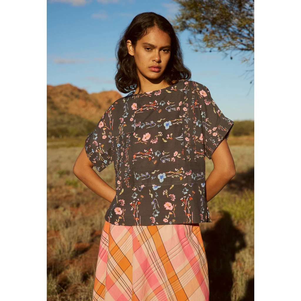 Dolman Top | Watercolour Charcoal by Nancybird. Australian Art Prints and Homewares. Green Door Decor. www.greendoordecor.com.au