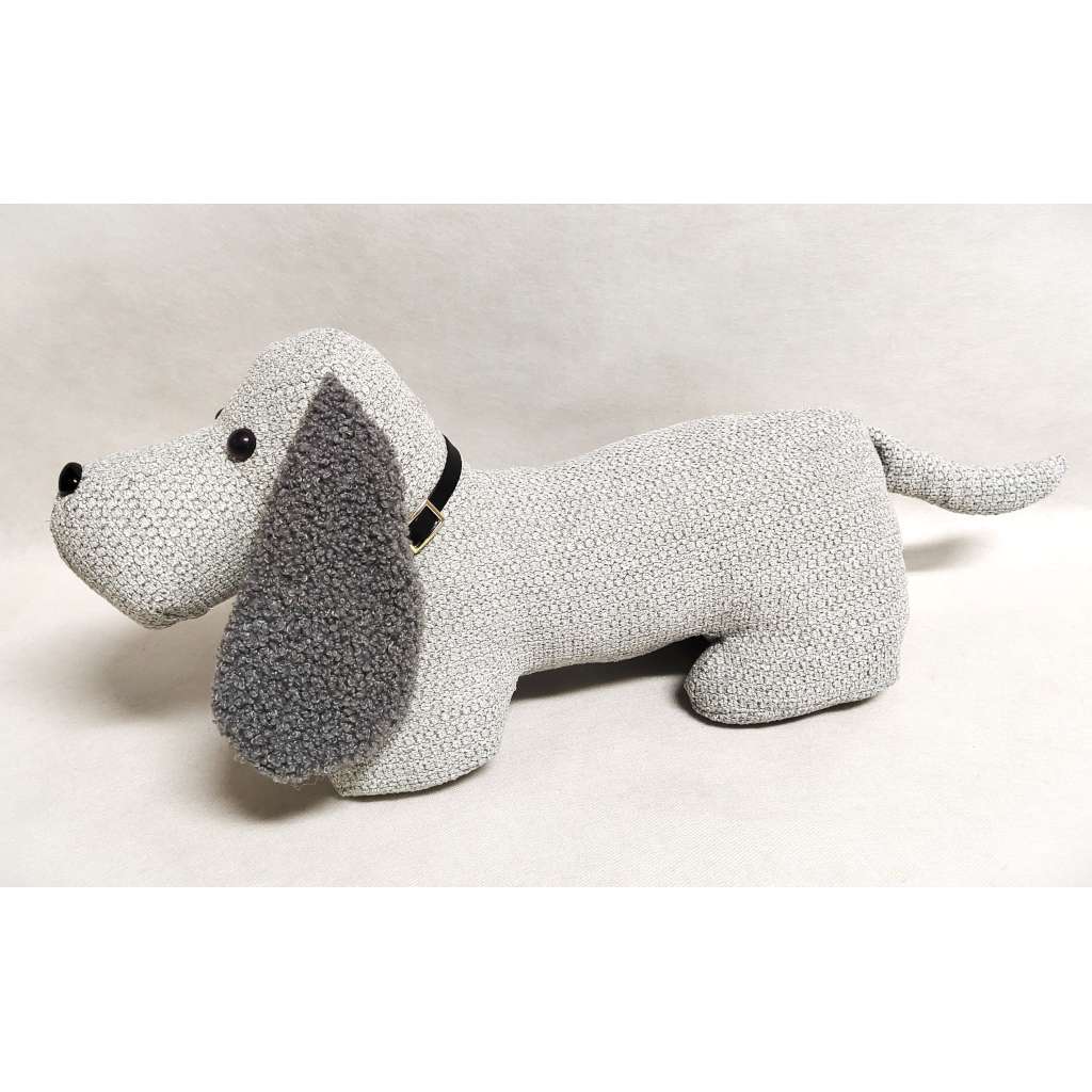 Doorstop | Sausage Dog Grey by Yellow Rock Decor. Australian Art Prints and Homewares. Green Door Decor. www.greendoordecor.com.au