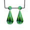 Double Drop Stud Earrings | Claire Ishino - Green Faceted Gems by Kitty Came Home. Australian Art Prints and Homewares. Green Door Decor. www.greendoordecor.com.au